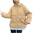 thumbnail image 1 of Viikei Winter Coats for Women Women's Fall and Winter Long Sleeved Warm Cotton Jacket Bread, 1 of 3