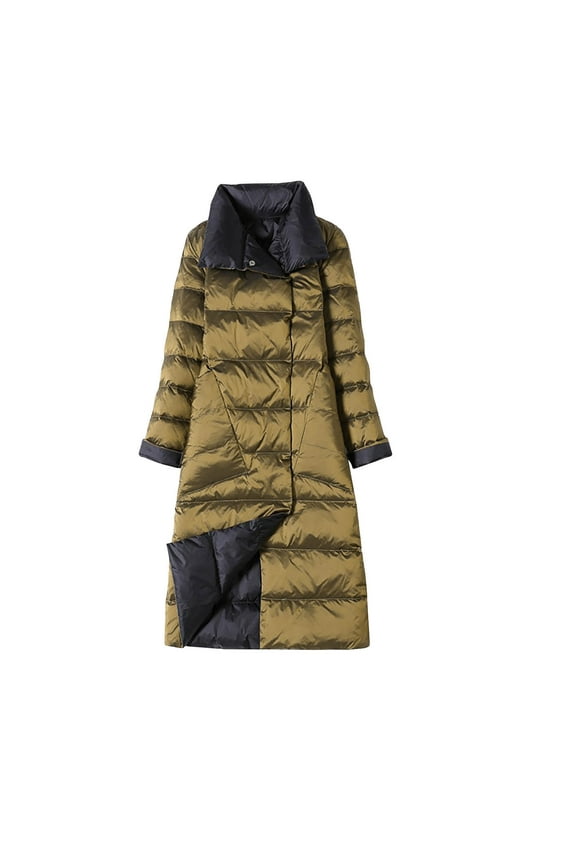 Winter Coats for Women Women's Thin and Thin Mid-Length Knee-length Down Jacket