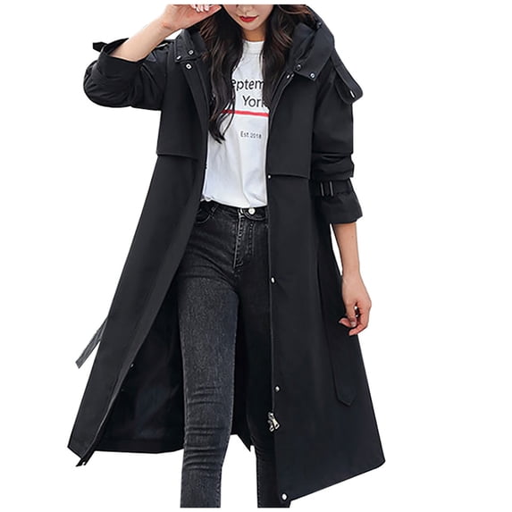 Viikei Winter Jackets Women Cotton Jacket for Women Women Plus Size Jackets and Coats Winter Warm Fashion Long Solid Slim Fur-Collar Zipper Thicker Down Jacket Coat