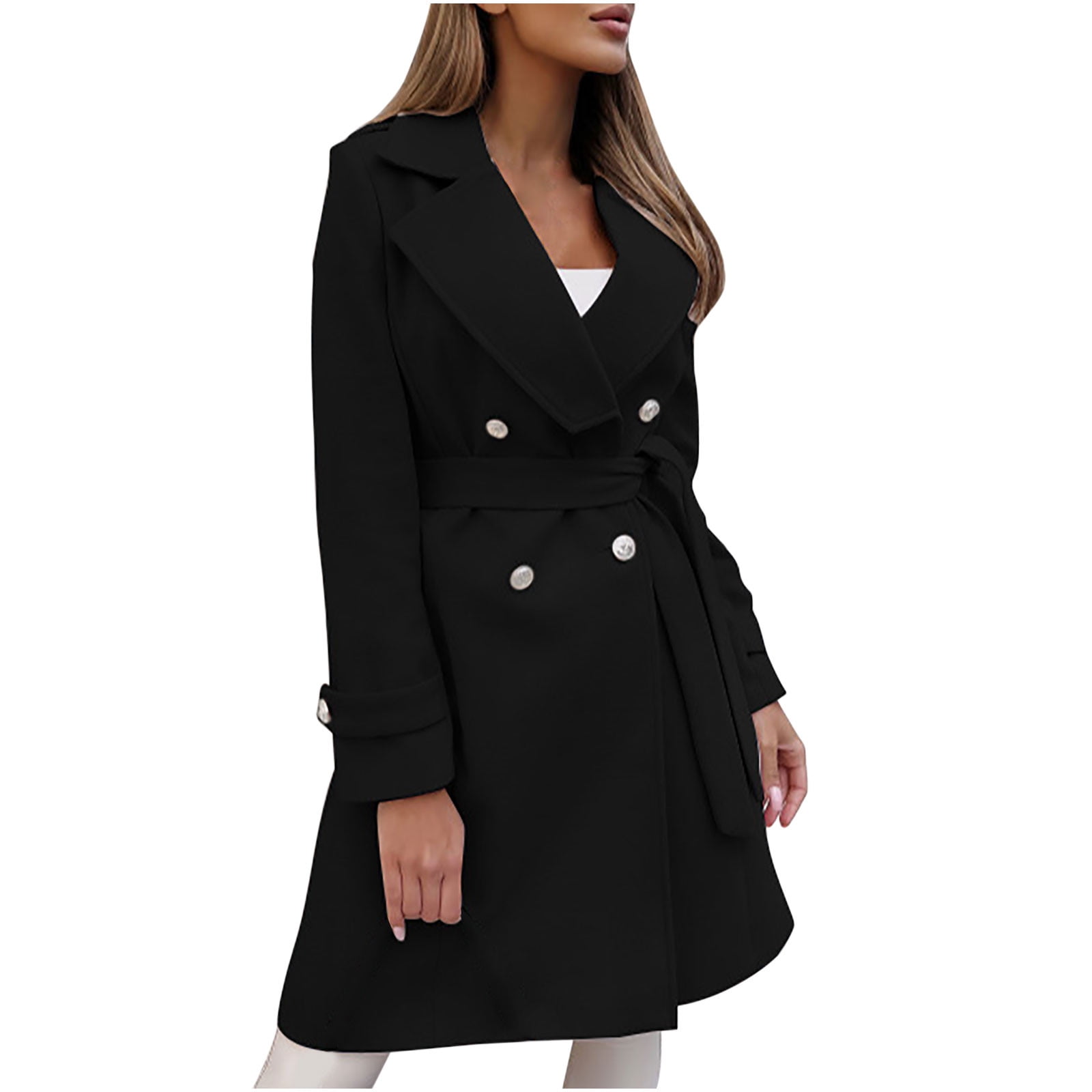 Viikei Women Coats Clearance Women's Autumn and Winter Temperament Slim