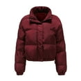 thumbnail image 1 of Viikei Women Coats Clearance Womens Warm Solid Hoodless Jacket Slim Winter Parkas Outwear Coats, 1 of 5