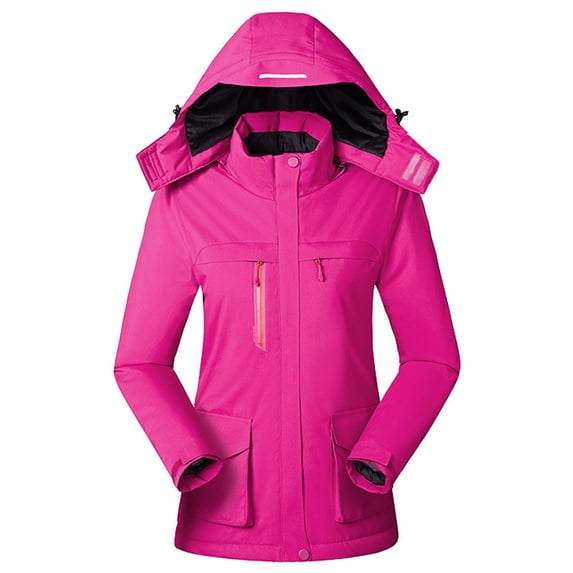Viikei Women Outdoor Plush Heat Jacket USB Charging Heating Warm Mountaineering Clothes Long Sleeve Tops