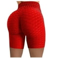 thumbnail image 1 of Viikei Women Shorts Clearance Under $5 Women Wrinkled High Waist Hip Stretch Running Fitness Yoga Pants Biker Shorts, 1 of 5