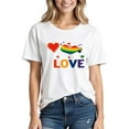 thumbnail image 1 of Viikei Women Tops Summer T-Shirts,Ladies' Fashionable Printed Short Sleeved T-shirt Top White XXL, 1 of 3