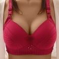 thumbnail image 1 of Viikei Women's Bra for Daily Use with Padded Straps,Strapless Bra Bra without Rims Thin Breast Receiving Underwear Sagging Bra Underwear Comfy Bra Red M, 1 of 1