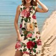 thumbnail image 1 of Viikei Women's Casual Summer Tank Dress Sleeveless,Women's Round Neck Sleeveless Gradient Tie Dyed Beach Dress Brown M, 1 of 6