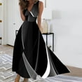 thumbnail image 1 of Viikei Women's Plus Size Maxi Dress,Summer Dresses for Women Clearance under $10,Women's Spring/Summer Sleeveless Color V-Neck Wrapped Chest Dress Long Dress Black S, 1 of 5