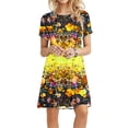 thumbnail image 1 of Viikei Women's Plus Size Maxi Dress,Women's Summer Boho Short Sleeve Dress,Women's Short Sleeved Dress with Floral Print Round Neck Dress Multicolor XXL, 1 of 5