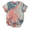 thumbnail image 1 of Viikei Women's Plus Size Short Sleeve Funny Cute Printing Tie-dye T-Shirt, 1 of 7