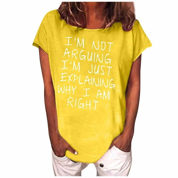 Viikei Women's Plus Size Short Sleeve Graphic with Funny Sarcastic T-Shirt