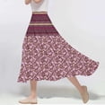 thumbnail image 1 of Viikei Women's Skirt in Lightweight Fabric,Women's Casual Flowers Printed A-line Elastic Waist Skirt Red XXXL, 1 of 6