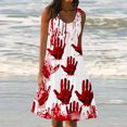 thumbnail image 1 of Viikei Women's Summer Casual Short Sleeve Dressy Dresses,Summer Dresses for Women Plus Size,Women's Summer Casual Loose Sleevless Crew Neck Dress Wine S, 1 of 5