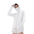thumbnail image 1 of Viikei Women's Summer UV-Resistant Jacket for Beach Fun,2025 Women's New Nylon Hooded Cool Breathable Sun-protective Clothing White M, 1 of 1