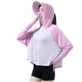 thumbnail image 1 of Viikei Women's Sun Protection Clothing Zip Up Lightweight Hoodie,2025 Women's New Nylon Hooded Cool Breathable Sun-protective Clothing Pink Free Size, 1 of 2