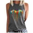 thumbnail image 1 of Viikei Womens Camisoles and Tanks Plus Size Tank Tops for Women Camisoles for Women Casual O-neck Tank Top Loose Solid O-neck Sleeveless Tank Top O-neck Tank Top, 1 of 5