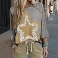 thumbnail image 1 of Viikei Womens Clothes Fall,Plus Size Womens Hoodies on clearance,Solid Color Patchwork Star Women's Top Gray M, 1 of 9