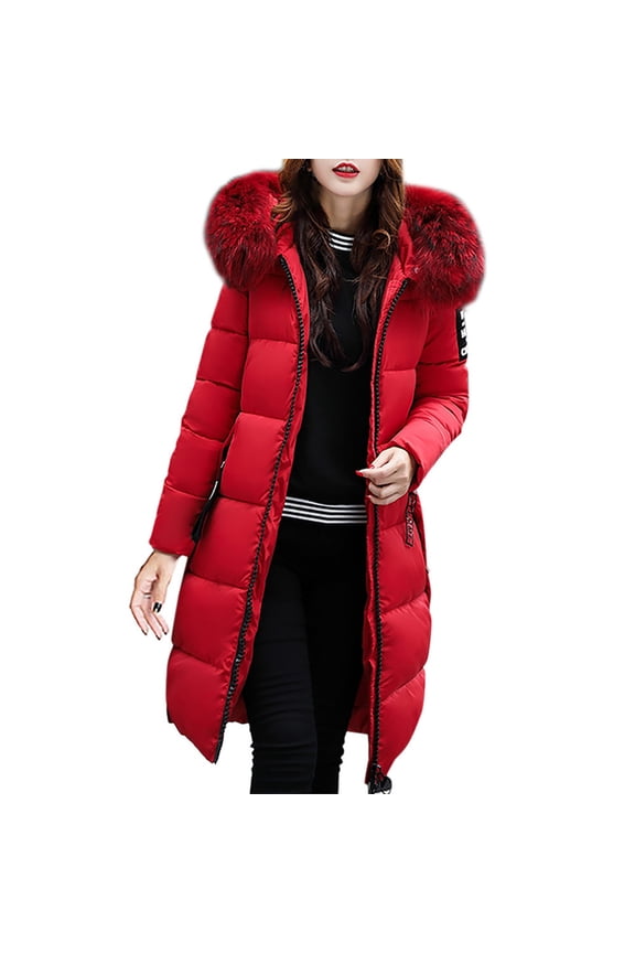 Womens Coats and Jackets Plus Size Women Solid Casual Thicker Winter Slim Down Lammy Jacket Coat Overcoat
