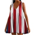 thumbnail image 1 of Viikei Womens Dresses for Wedding Guest,Plus Size Summer Maxi Dress for Women,Women's Summer Print Casual Loose Sleevless V-Neck Dress Red XL, 1 of 6