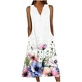 thumbnail image 1 of Viikei Womens Dresses for Wedding Guest,Summer Dresses for Juniors,Women's Summer Casual Dress Gradual Sleeveless Neck V-Neck Long Dress Multicolor M, 1 of 4