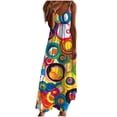 thumbnail image 1 of Viikei Womens Dresses for Wedding Guest,Summer Dresses for Women Print Sleeveless Round Neck Dress Casual Dresses Multicolor XXL, 1 of 4