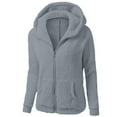 thumbnail image 1 of Viikei Womens Fall Fashion 2025 Women Hooded Sweater Coat Winter Warm Wool Zipper Coat Long Sleeve Outwear, 1 of 2