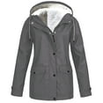 thumbnail image 1 of Viikei Womens Jackets and Coats Plus Size Jackets Coats Clearance for Winter Solid Hooded Windproof Loose Coat, 1 of 4