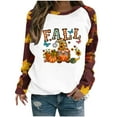 thumbnail image 1 of Summer Tops for Women Viikei Womens Long Sleeve Tops Long Sleeve T Shirts for Women Women's Fashion Thanksgiving Day Printed Long Sleeves Blouse Round Neck Casual Tops Sweatshirt, 1 of 5