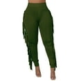 thumbnail image 1 of Viikei Womens Pants Clearance Plus Size Pants Clothes Tight High Waist Fringed Bage Solid Color Knitted Tassel, 1 of 4