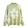 thumbnail image 1 of Viikei Womens Plus Sweaters Turtleneck Sweaters for Women Knitted Sweater Women Sweater Clearance for Women Fashion Turtleneck Loose Long Sleeve Knitwear Christmas Pullover Casual Sweater, 1 of 3