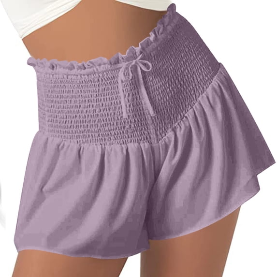 Viikei Plus Size Women Shorts Clearance Under $10 Women Drawstring Shorts Casual Summer Flowy High Waisted Spors Shorts Quick Dry Cute Beach Short Pants