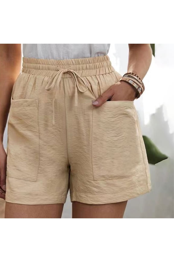 Womens Shorts Clearance Shorts for Women Plus Size Women's Shorts Pull on Active Tapered Workout Yoga Lounge Track Pockets Joggers Short Pants