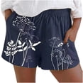 thumbnail image 1 of Viikei Womens Shorts Clearance Shorts for Women Plus Size Women's Shorts Pull on Drawstring Cotton Linen Elastic Waist Pocket Solid Shorts Pants, 1 of 4