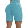 thumbnail image 1 of Viikei Womens Shorts Clearance Shorts for Women Plus Size Women's Shorts Pull on Wrinkled High Waist Hip Stretch Running Fitness Yoga Pants Biker Shorts, 1 of 5