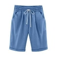 thumbnail image 1 of Viikei Womens Shorts Clearance Women's Summer Solid Five Points Large Size Cotton Linen Pants Casual Pants, 1 of 6