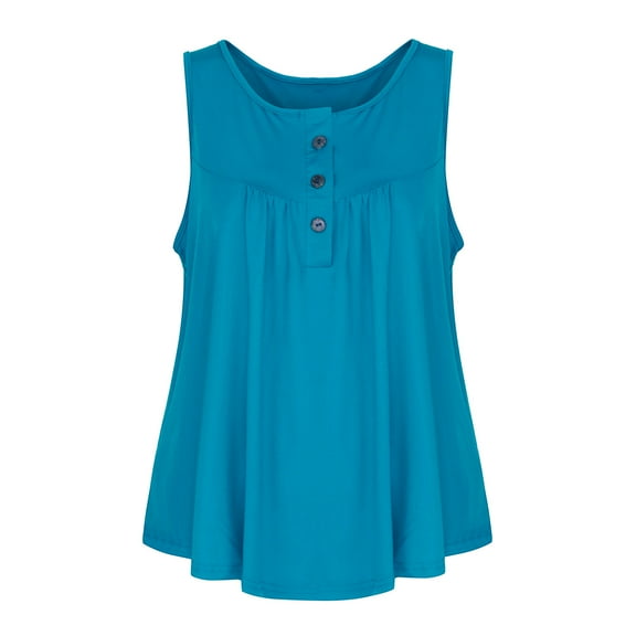 Viikei Womens Tank Top Camisoles for Women Plus Plus Size O-neck Solid Color Tops Blouse Shirt