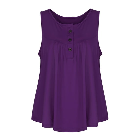 Viikei Womens Tank Top Camisoles for Women Plus Plus Size O-neck Solid Color Tops Blouse Shirt