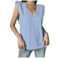 thumbnail image 1 of Viikei Womens Tank Top Camisoles for Women Plus Solid V-neck with Shoulder Pad Loose Vest, 1 of 7