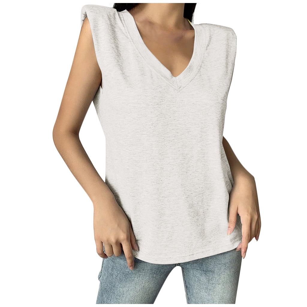 Viikei Womens Tank Top Camisoles for Women Plus Solid V-neck with ...