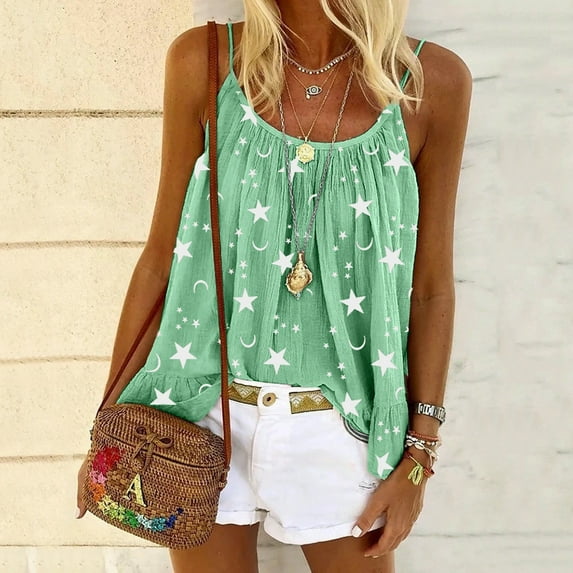 Viikei Womens Tank Top Camisoles for Women Plus Swing Vest Top Strappy Flared Plus Size Tops Shirt