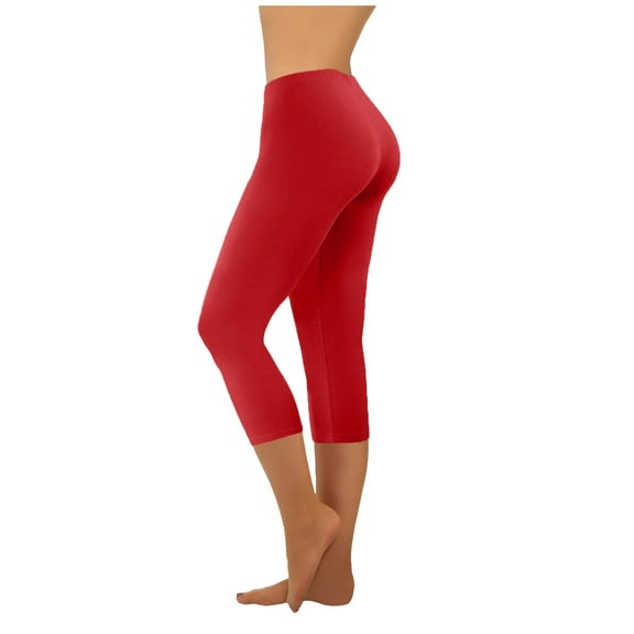 Viikei Yoga Pants Tummy Control Capris for Womens Plus Size Hight Waist Wide Leg Gym Pants Stylish Solid Color Casual Workout Leggin for Women FashionWomen Solid Ladies Trousers