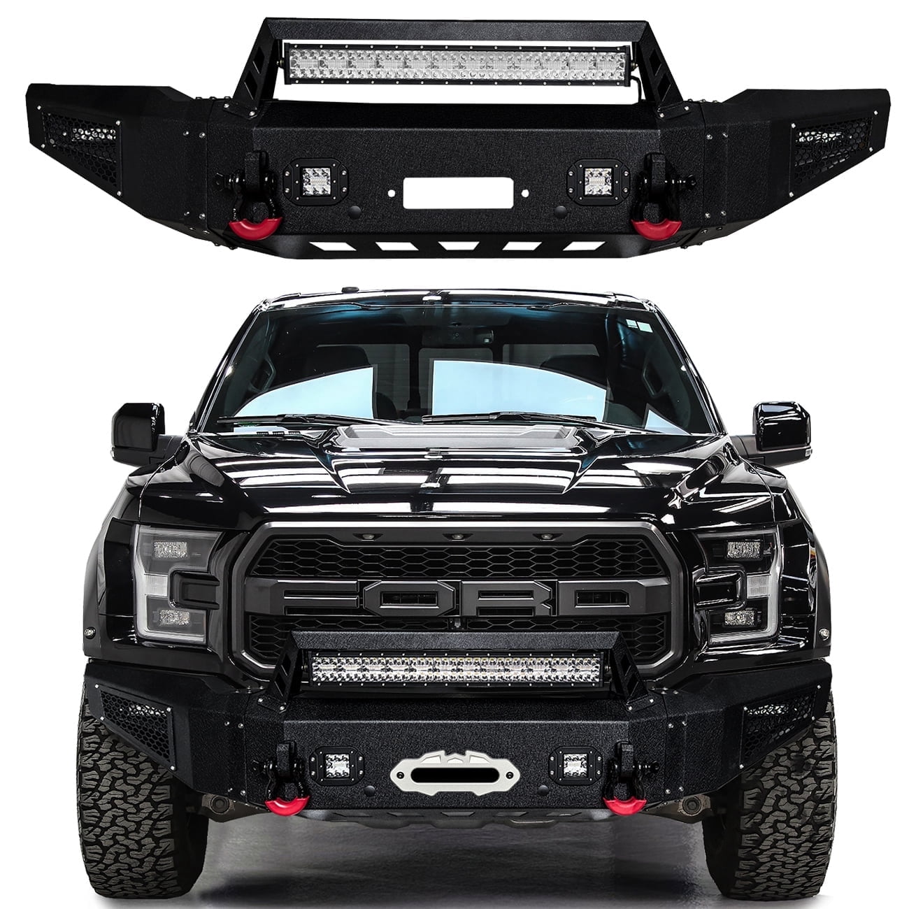 Vijay Compatible with 2017-2018-2019-2020 Ford F150 Raptor Steel Front ...