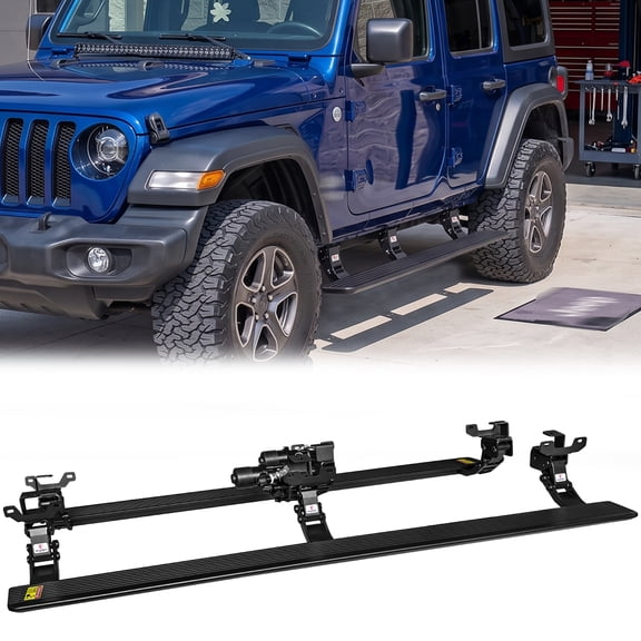 Vijay Compatible with 2018-2019-2020-2021-2022-2023-2024-2025-2026 Jeep Wrangler JL 4-Door Electric Side Steps Power Running Boards Aluminum