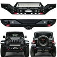 thumbnail image 1 of Vijay For 2007-2018 Jeep Wrangler JK Front and Rear Bumper with Aluminum LED Lights and 3/4" D-Rings, 1 of 9