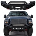 thumbnail image 1 of Vijay Compatible with 2005-2006-2007 Ford F250/F350/F450 Front Bumper Textured Black Steel with Lights and D-rings, 1 of 9