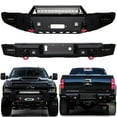 thumbnail image 1 of Vijay Compatible with 2015-2016-2018-2017-2019 Chevrolet Silverado 2500hd/3500hd Front and Rear Bumper Textured Black Steel with Lights and D-rings, 1 of 11