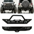 thumbnail image 1 of Vijay Steel Front and Rear Bumper For 2007-2017 Jeep Wrangler JK/JKU with Winch Plate and LED Lights, 1 of 10