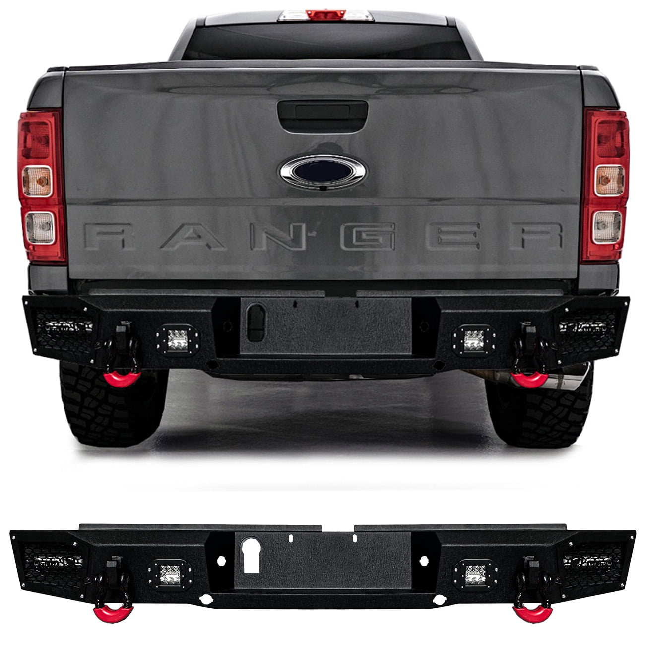 Vijay Compatible with 2019-2020-2021-2022-2023 Ford Ranger Rear Bumper ...