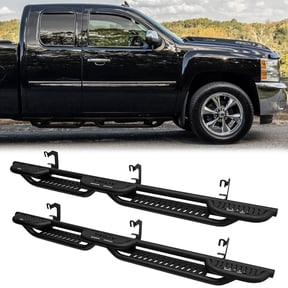 Vijay Running Boards Compatible with 2007-2018 Chevrolet Silverado 1500 / 2007-2018 GMC Sierra 1500 Extended Cab Bolt-on Side Steps Rails Steel Nerf Bars
