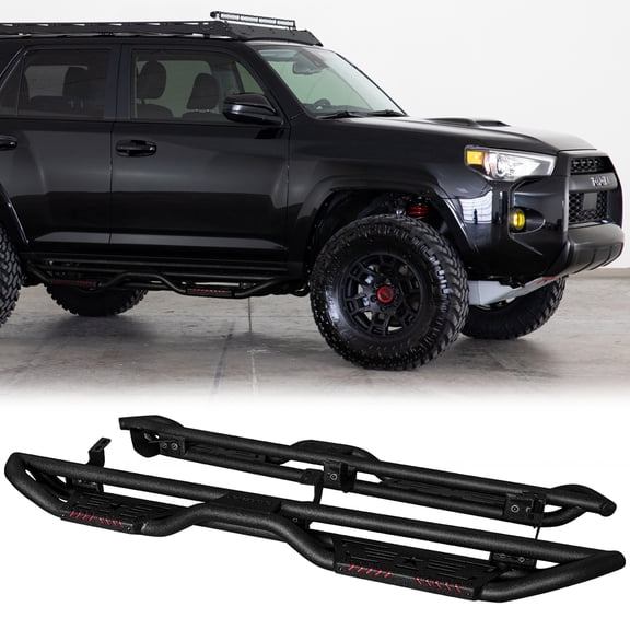 Vijay Running Boards Compatible with 2010-2024 Toyota 4Runner Trail Edition,2014-2024 Toyota  4Runner SR5/TRD Pro (4-Door) Bolt-on Side Steps Rails Steel Nerf Bars