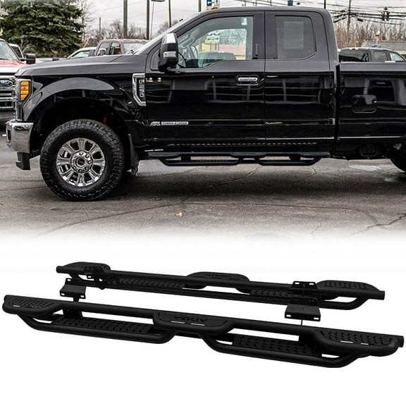 Vijay Running Boards Compatible with 2015-2016-2017-2018-2019-2020-2021-2022-2023-2024-2025 Ford F150 Extended Cab 4 Doors Bolt-on Side Steps Rails Steel Nerf Bars